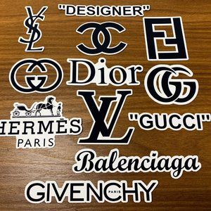 Designer Brands Skateboard Laptop Logo Laptop Vinyl Decal Stickers 12 Pack